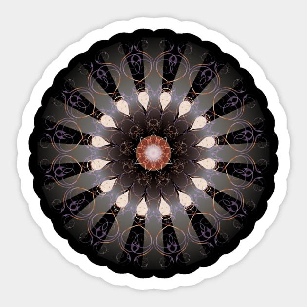 Into The Light Mandala Sticker by iZiets